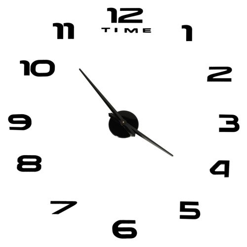 Zegar ścienny duży 80-120cm czarny 12 cyfr