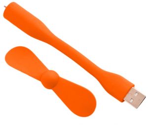 Wiatraczek silikonowy USB -  pomarańczowy