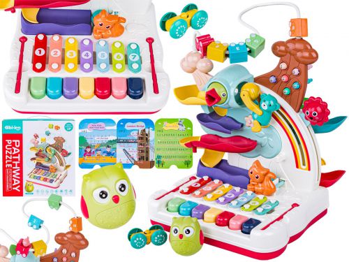 Wielofunkcyjna, Edukacyjna Zabawka Dla Dzieci, Cymbałki, Zjeżdżalnia, Pałąk, Magnetyczny Dzięcioł In