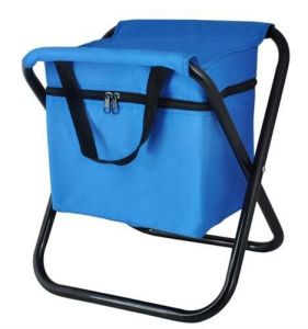 Taboret wędkarski z torbą termiczną - niebieski