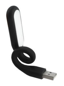 Lampka silikonowa USB - czarna