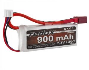 Pakiet Akumulator Redox LiPo 7,4V 900mAh 30c