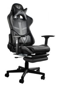 Fotel biurowy gamingowy - szaro-czarny