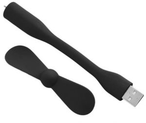 Wiatraczek silikonowy USB - czarny