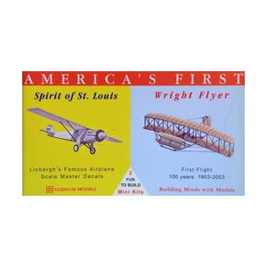 Model plastikowy - Samoloty America\'s First - Spirit of St Louis / Wright Flyer - Glencoe Models (2s
