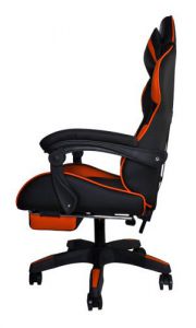Fotel gamingowy - czarno - pomarańczowy MALATEC