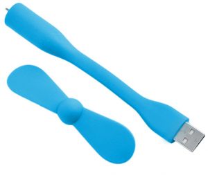 Wiatraczek silikonowy USB -  niebieski