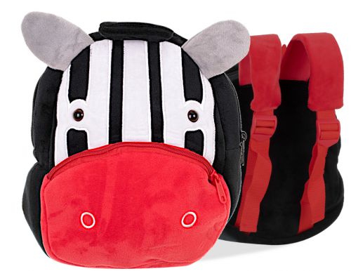Plecak pluszowy dla przedszkolaka zebra