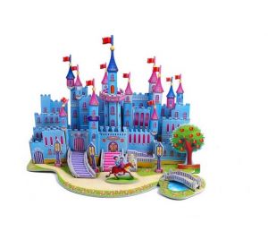 Puzzle 3D tekturowe niebieski zamek