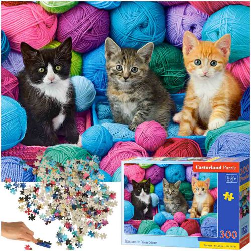 CASTORLAND Puzzle 300el. Kittens in Yarn Store - Kotki w kłębach wełny