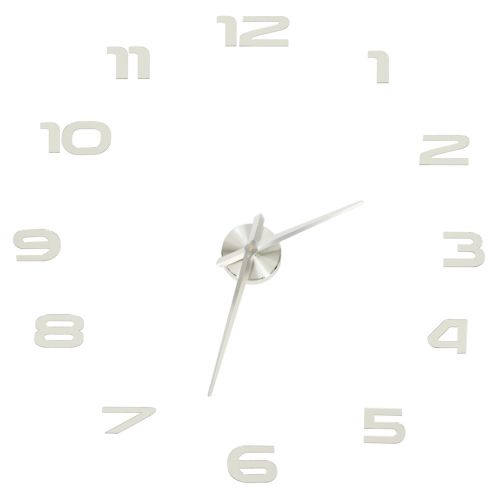 Zegar ścienny duży 80-120cm srebrny 12 cyfr