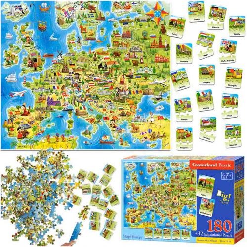 CASTORLAND Puzzle edukacyjne Mapa Europy