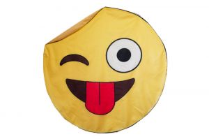 Ręcznik Plażowy Koc okrągły 148cmwzór Emoji Tongue