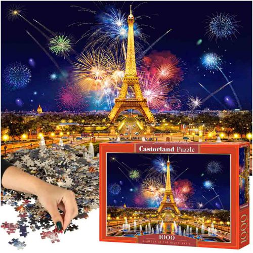 CASTORLAND Puzzle 1000el. Glamour of the Night, Paris - Fajerwerki nad Wieżą Eiffla