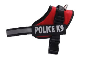 Szelki dla psa mocne L 65-80cm Police K9 odblask