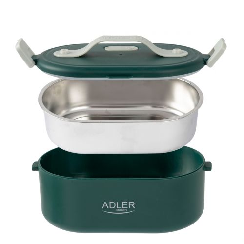 Adler AD 4505 green Pojemnik na żywność  podgrzewany lunch box zestaw pojemnik separator łyżeczka 0,
